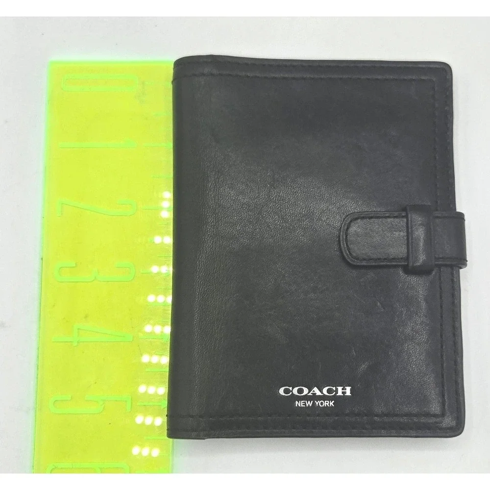 Authentic Coach New York Black Leather Organizer/Planner/Wallet